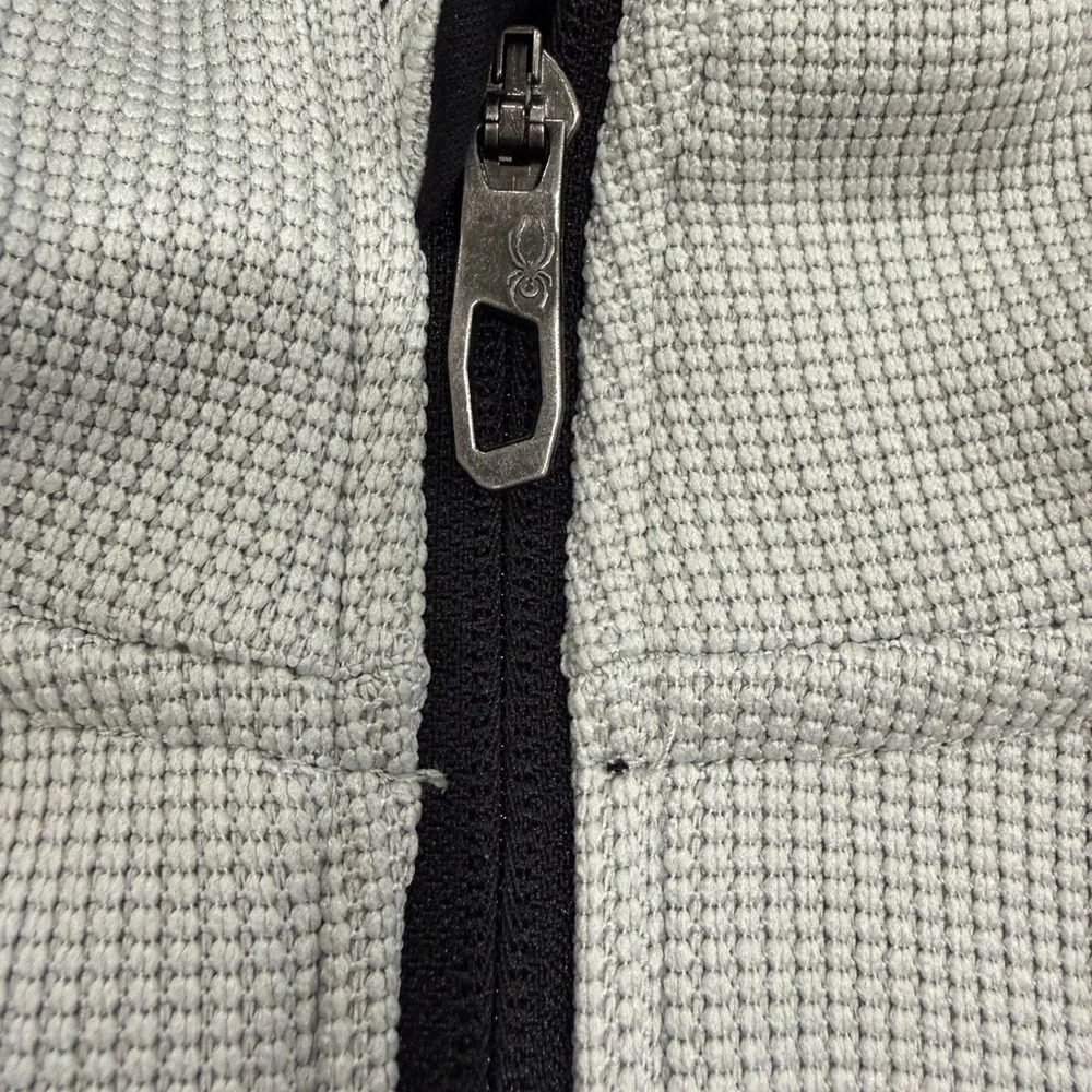 Spyder Bandit Quarter Zip Fleece Lined Performance Jacket Grey Black Mens M